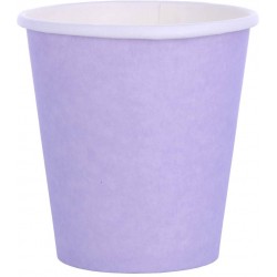 BICCHIERI 270cc CARTA BIODEGRADABILI LILLA 25pz