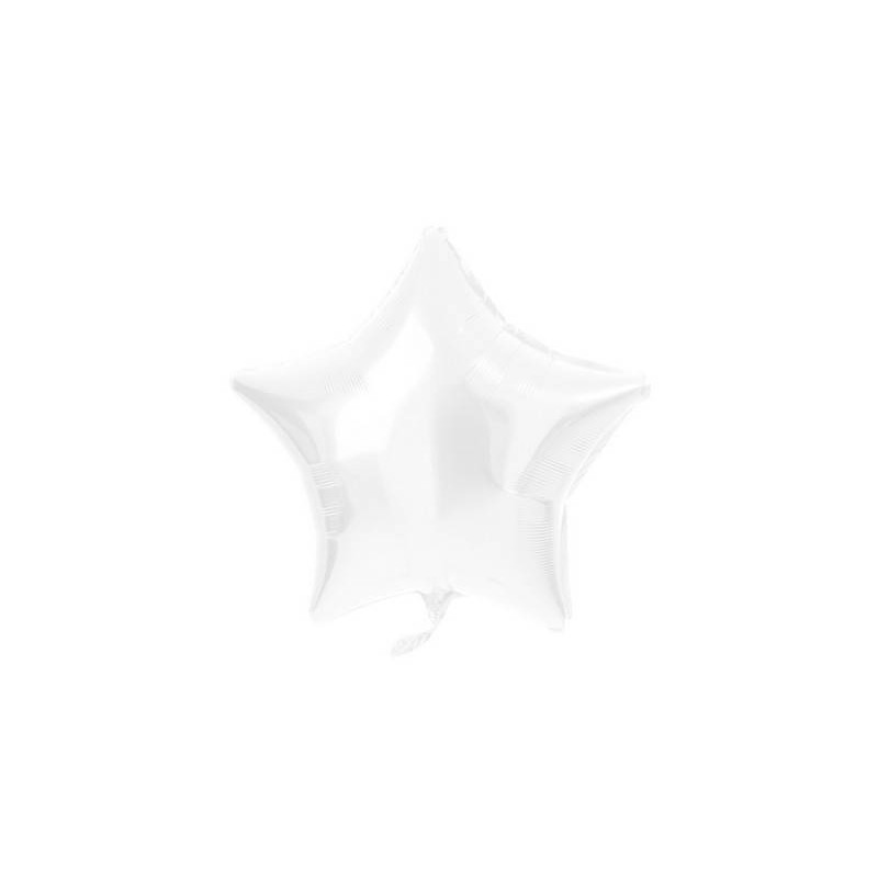 PALLONE MYLAR STELLA 19 48cm BIANCA MAT