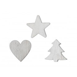 SOGGETTI IN LEGNO BIANCO H.2,5cm ASS.TI 12pz