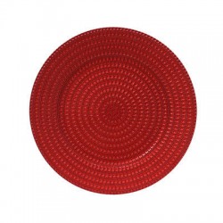 MAXI PIATTO PIANO CON RILIEVO ø33cm ROSSO