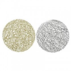 SOTTOPIATTO PU RETE ARG/ORO ø38cm 2ass 1pz