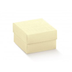 SCATOLA F/COP 30x30x6cm SETA AVORIO