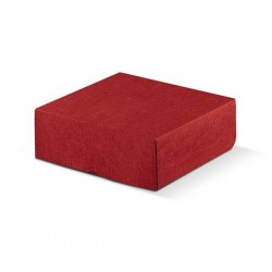 SCATOLA MARMOTTA NEW 40x40x19,5cm SETA BORDEAUX