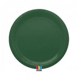 PIATTI PIANI ECOLOR BIODEGRADABILI 24cm VERDE FORESTA 25pz