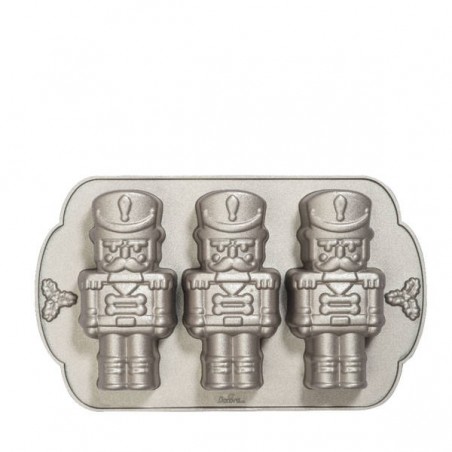 STAMPO SCHIACCIANOCI 29x18x5,8cm 3 CAVITA' IN ALLUMINIO