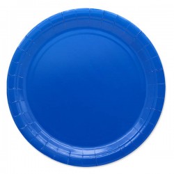 PIATTI PIANI ECOLOR BIODEGRADABILI 24cm BLU 25pz