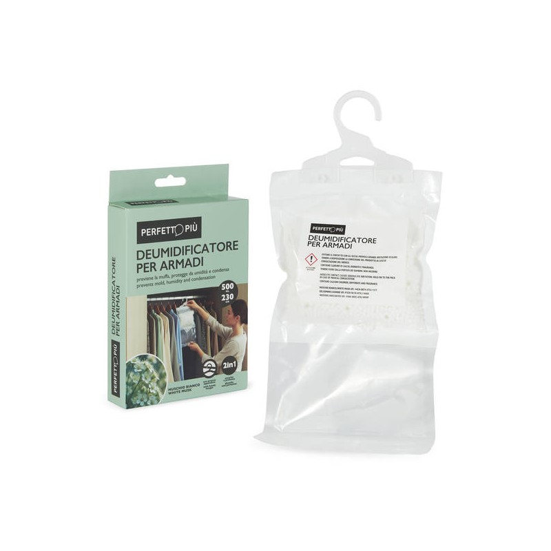 DEUMIDIFICATORE ARMADIO C/APPENDINO 230gr MUSCHIO BIANCO