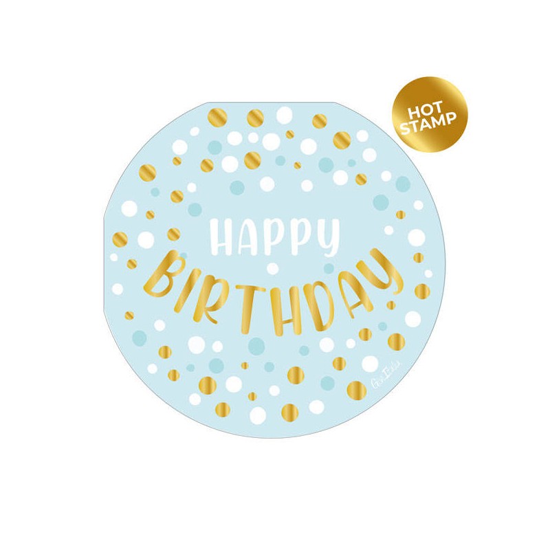 TOVAGLIOLI 33x33 SAGOMATI HAPPY B.TONDO AZZURRO 16pz