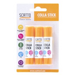 COLLA STICK 8gr 3pz SCATTO