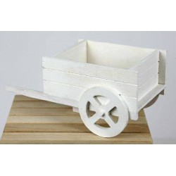 CARRETTO LEGNO 21x11x9,5cm COL.BIANCO