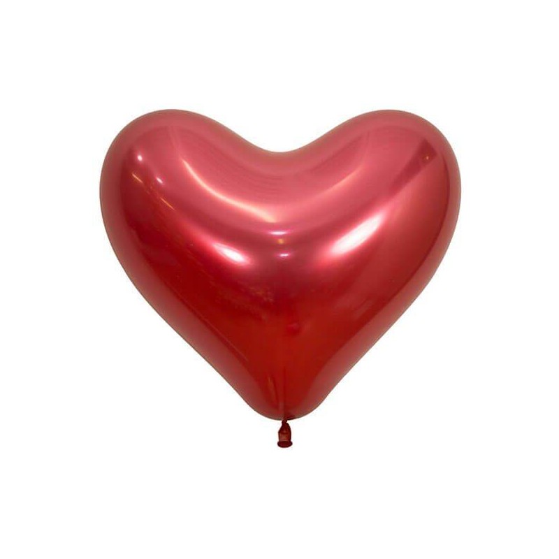 PALLONCINO CUORE ROSSO REFLEX 14 35cm 12pz