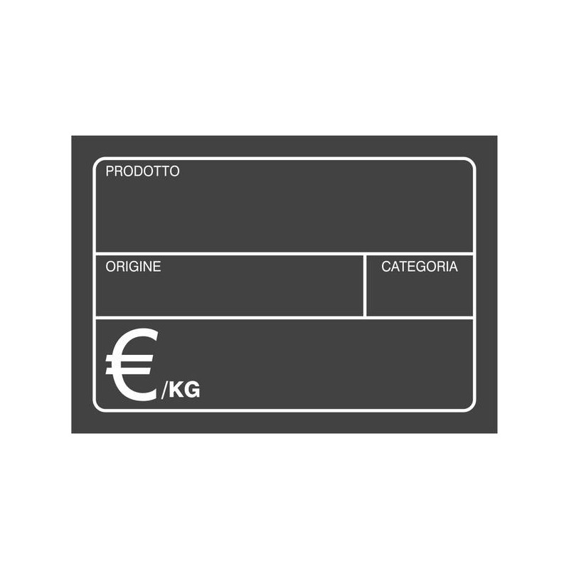 CARTELLO SEGNAPREZZO FRUTTA 21x15 10pz LAVAGNA