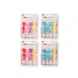 SET CANDELE SPIRALE CUORE/STELLA 4pz