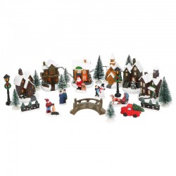 MINI VILLAGGIO CASE SET PERSONAGGI E AMBIENTAZIONI C/LUCE...