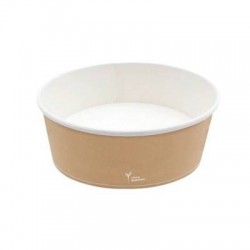 INSALATIERA CARTA ø18,5 1300ml AVANA/BIANCO 50pz