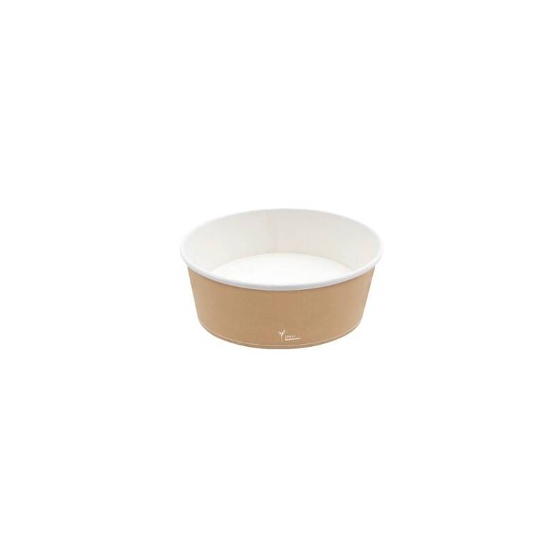 INSALATIERA CARTA ø18,5 1300ml AVANA/BIANCO 50pz