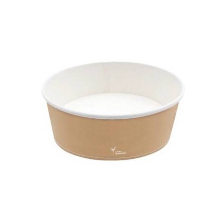 INSALATIERA CARTA ø18,5 1300ml AVANA/BIANCO 50pz