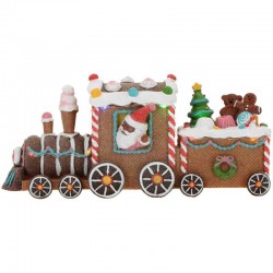 TRENO CANDY POLIRESINA C/LUCE MULTICOLOR 23x8,6x10,5cm