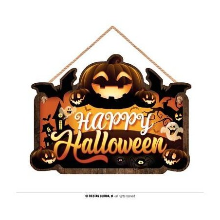 DECORAZIONE PORTA IN LEGNO 35x20cm ZUCCA