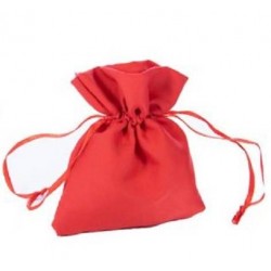 SACCHETTO COTONE ROSSO H.8cm 12pz