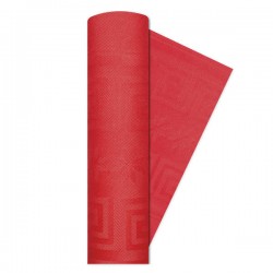 TOVAGLIA ROTOLO 1,20x5mt DAMASCATA ROSSO BIG PARTY