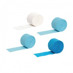 ROTOLI CARTA CRESPA AZZURRA cm4,5x25mt