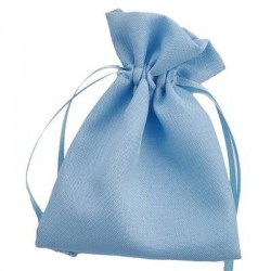 SACCHETTO COTTON 9x12cm CELESTE 12pz