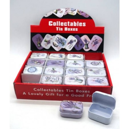MINI SCATOLA IN LATTA DIS.LAVANDA 5,5x4x2,5cm