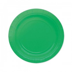 PIATTI DESSERT ECOLOR BIODEGRADABILI 18cm VERDE 25pz
