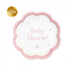 PIATTI PIANI ø20cm SWEET BABY SHOWER GIRL 8pz
