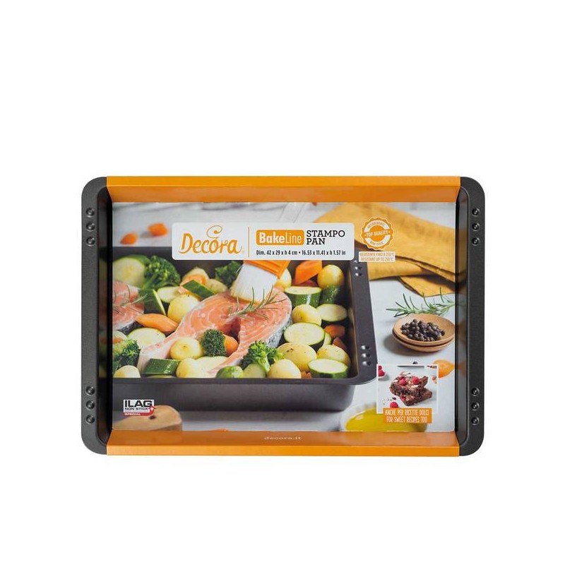 STAMPO RETTANGOLARE ANTIADERENTE 42x29x4cm BAKE&COOK