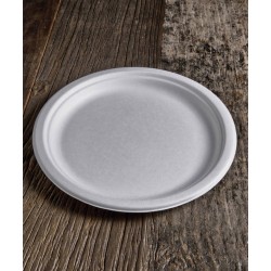 PIATTI PIANI POLPA ø22cm BIO COMPOSTABILI 50PZ USOBIO