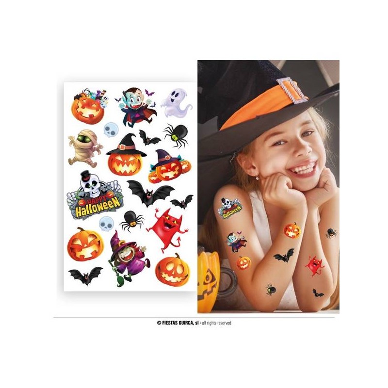 TATUAGGI HALLOWEEN FUNNY PER BAMBINI