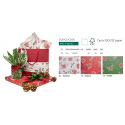 CARTA VELINA 50x70cm PNP 24 FOGLI STELLA DI NATALE 01-BIANCO