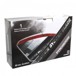 FUMOGENI BATTERIA DI 5 SMOKE SYSTEM NERI 1 MINUTO