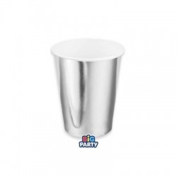 BICCHIERI 250cc WAVY ARGENTO METAL 6pz