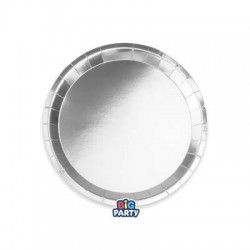 PIATTI DESSERT ø18cm ARGENTO METAL 6pz