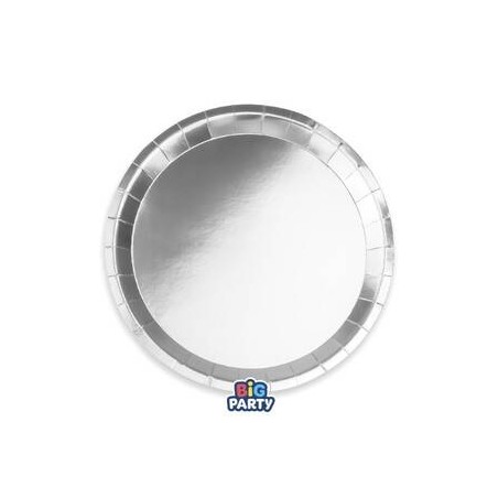 PIATTI DESSERT ø18cm ARGENTO METAL 6pz