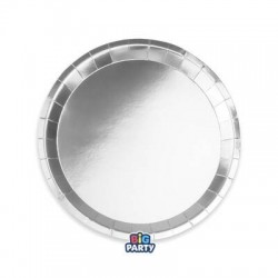 PIATTI PIANI ø22cm ARGENTO METAL 6pz