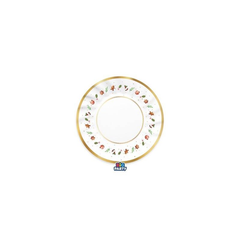 PIATTI FONDI ø24cm TARTAN GINGERBREAD 6pz