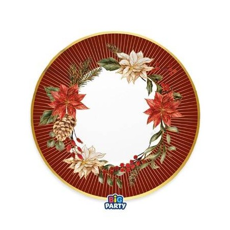 PIATTI PIANI ø25cm BOUQUET DE NOEL 6pz