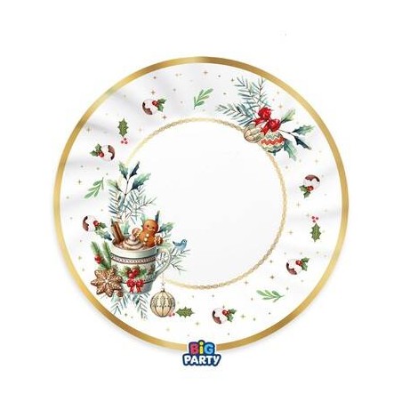 PIATTI PIANI ø25cm TARTAN GINGERBREAD 6pz