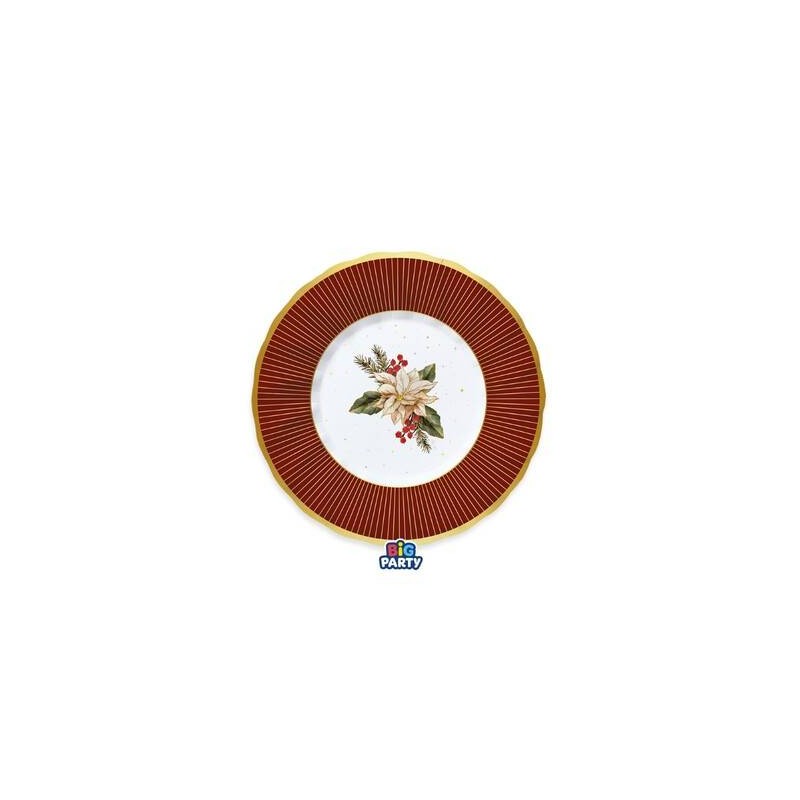 PIATTI FONDI ø24cm BOUQUET DE NOEL 6pz