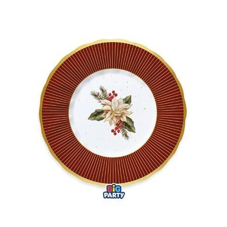 PIATTI FONDI ø24cm BOUQUET DE NOEL 6pz