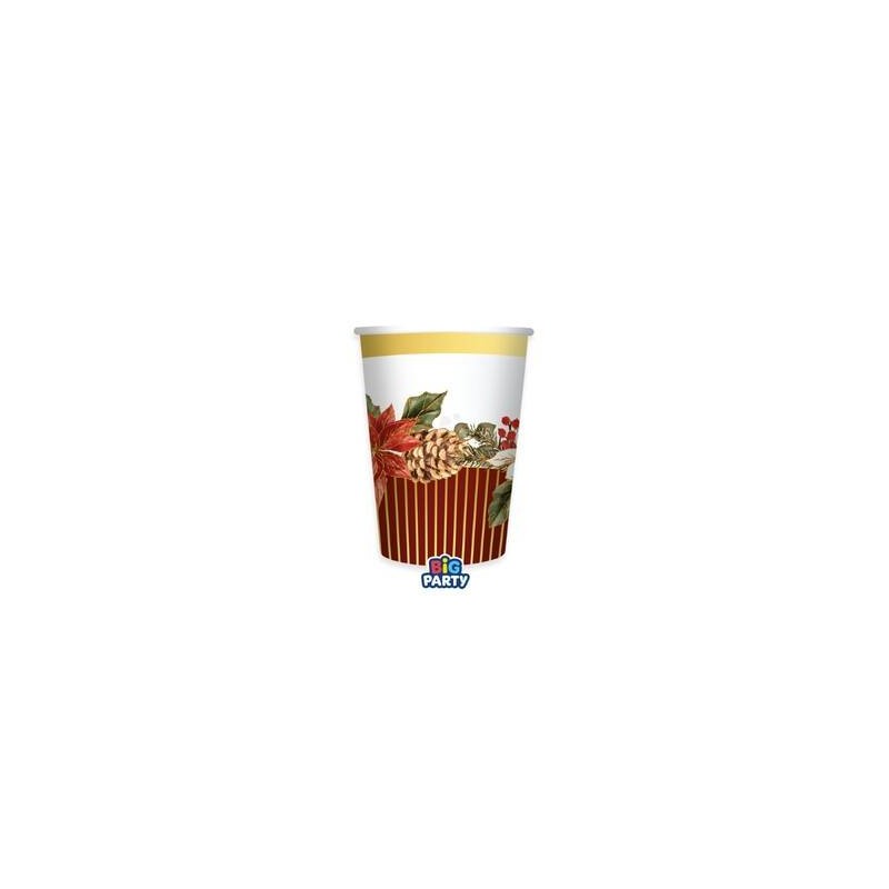 BICCHIERI 250cc BOUQUET DE NOEL 6pz