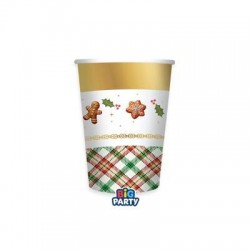 BICCHIERI 250cc TARTAN GINGERBREAD 6pz