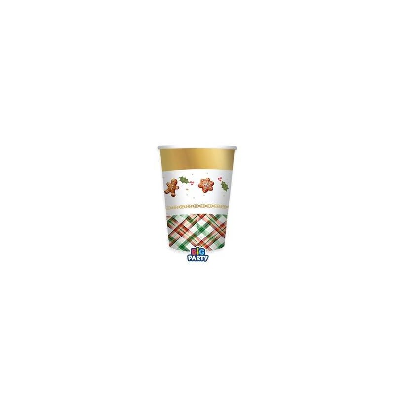BICCHIERI 250cc TARTAN GINGERBREAD 6pz