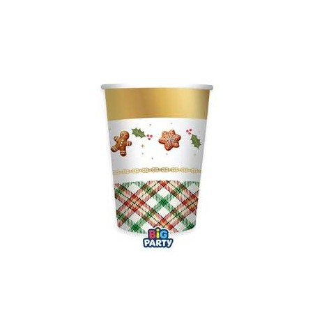 BICCHIERI 250cc TARTAN GINGERBREAD 6pz