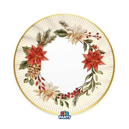 PIATTI MAXI ø30cm BOUQUET DE NOEL 6pz