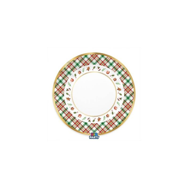 PIATTI MAXI ø30cm TARTAN GINGERBREAD 6pz